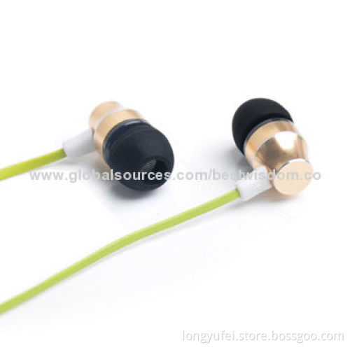 In-ear Stereo Earphones, CE, RoHS Marks, Fashionable and Comfortable Design